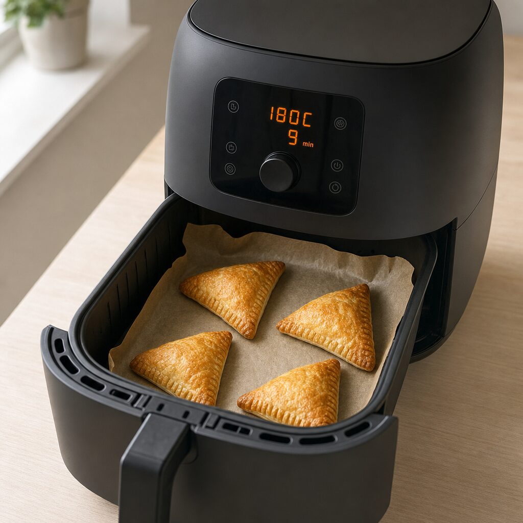Æbleturnovers bages gyldne og sprøde i min airfryer
