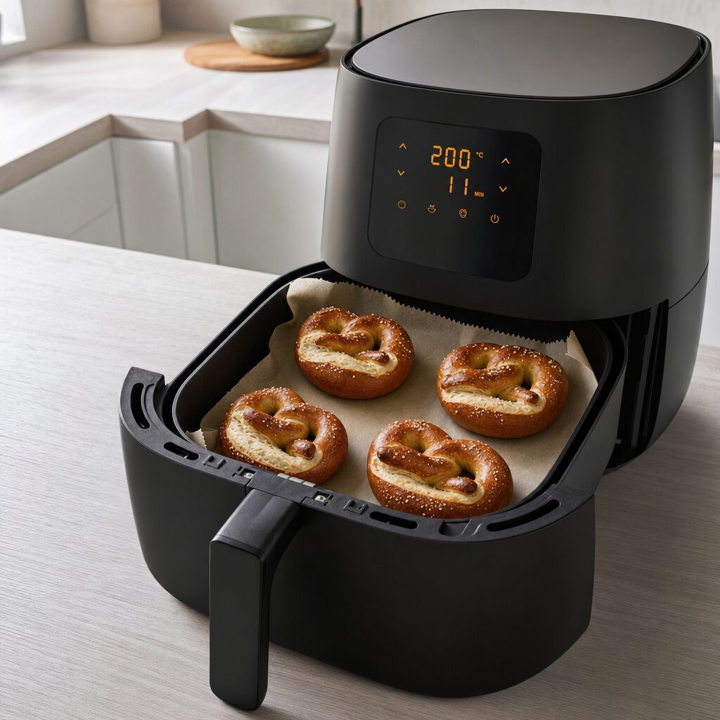 Brezler bages gyldenbrune i airfryer kurven til min airfryer opskrift